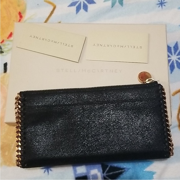 Stella McCartney Handbags - Stella McCartney Fabella Wallet Clutch Black with Gold